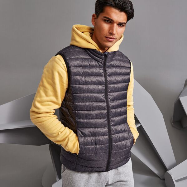 Melange padded gilet Thumbnail