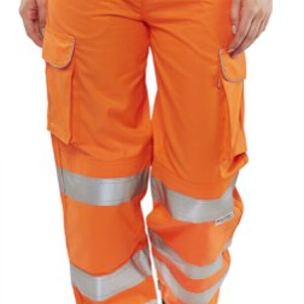 Beeswift Ladies Railspec Trousers Orange Thumbnail